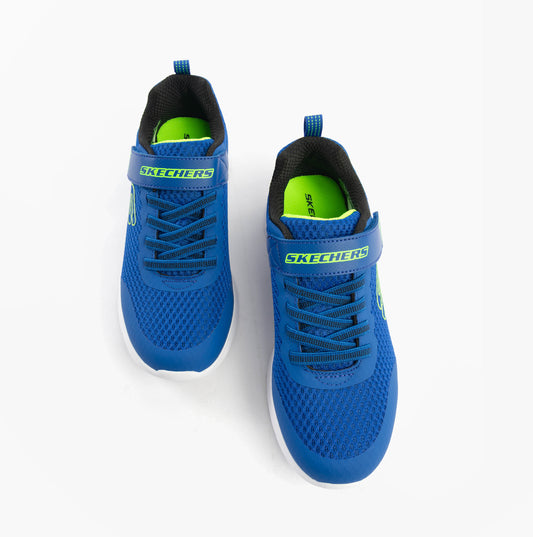 Skechers MICROSPEC MAX - VAPTIX Boys Trainers Blue/Lime
