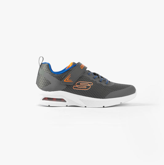 Skechers MICROSPEC MAX - VAPTIX Boys Trainers Charcoal/Blue