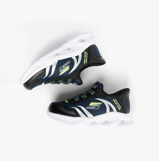 Skechers METEOR-LIGHTS-BRISK-BEAMS Boys Trainers Navy/Black
