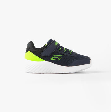 Skechers BOUNDER - TREZIC Boys Trainers Navy/Lime