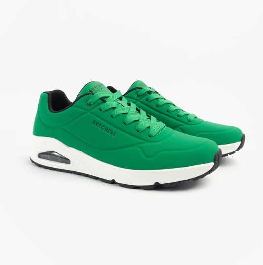 Skechers UNO - STAND ON AIR Mens Trainers Green White