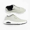 Skechers UNO - STAND ON AIR Mens Trainers Light Grey/Black