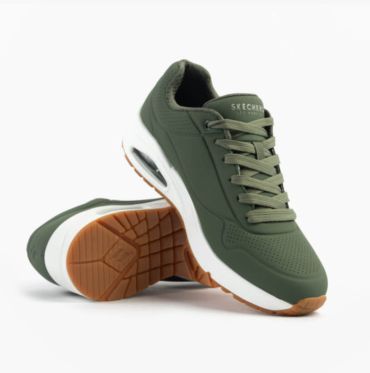 Skechers UNO - STAND ON AIR Mens Trainers Olive