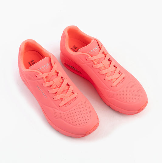 Skechers UNO - STAND ON AIR Womens Trainers Coral