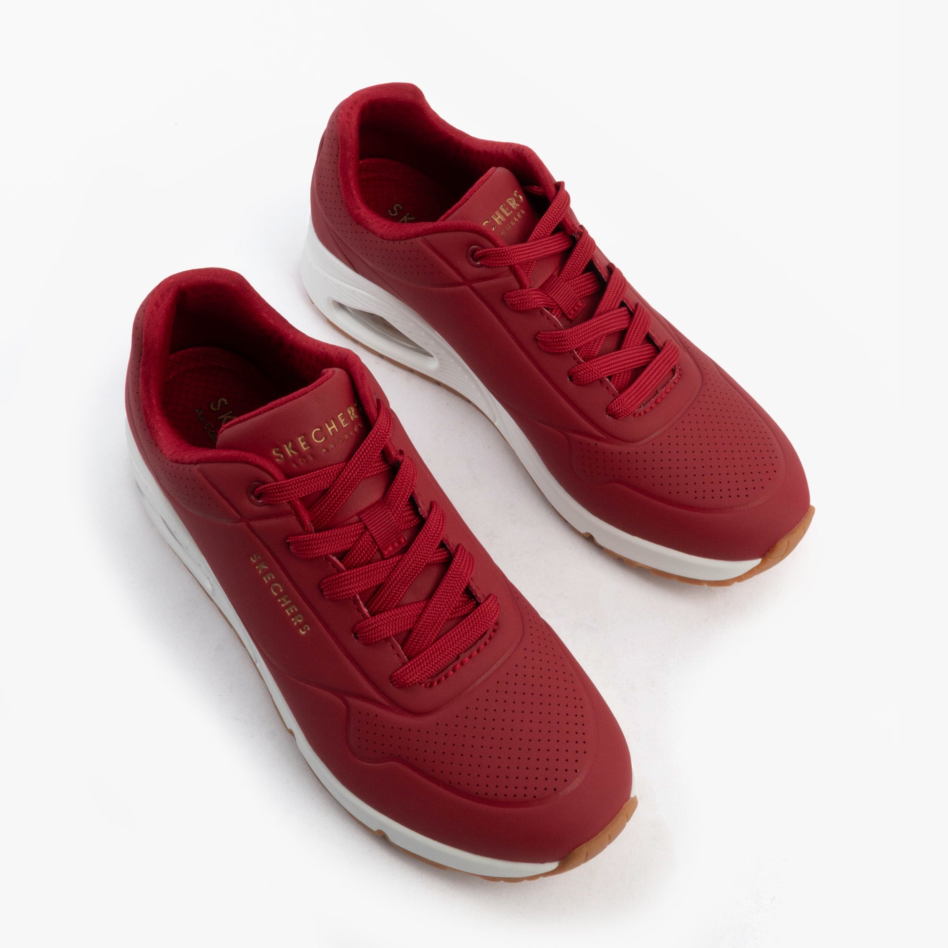 Skechers 73690/DKRD UNO - STAND ON AIR Womens Trainers Dark Red