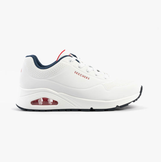 Skechers UNO - STAND ON AIR Womens Trainers White/Red