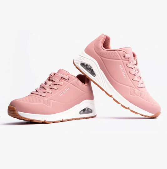 Skechers 73690/ROS UNO - STAND ON AIR Womens Trainers Rose