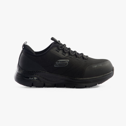 Skechers Work 108075EC Arch Fit - Ebinal Womens Composite Toe ESD Safety Trainers Black