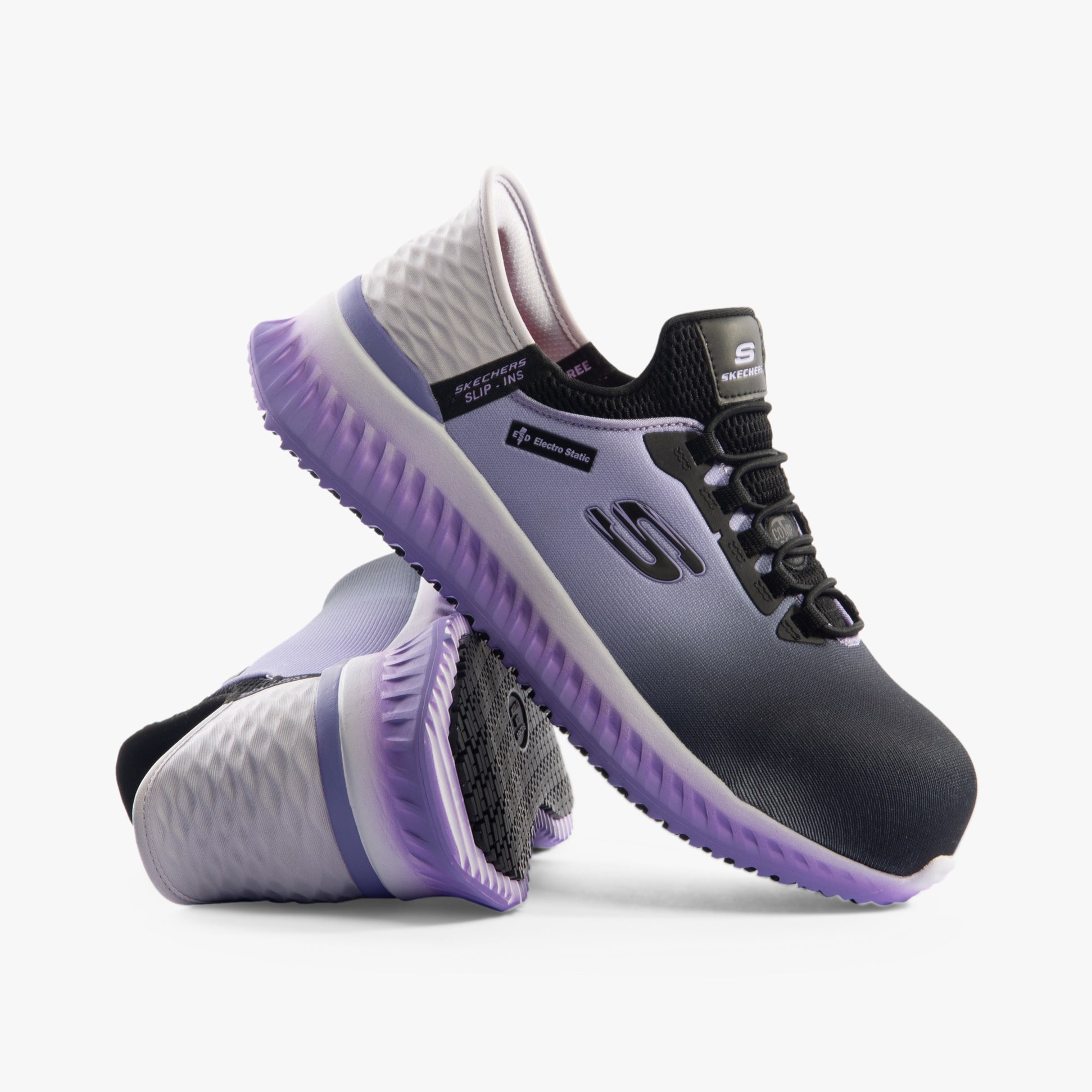 Skechers Work 108152EC TILIDO - OMBRAY Womens Safety Trainers Black/Purple