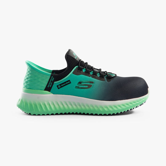 Skechers Work 108152EC Tilido - Ombray Womens Composite Toe ESD Safety Trainers Black/Teal