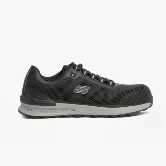 Skechers Work 200053EC Bulklin - Bragoo Mens Composite Toe ESD Safety Trainers Black