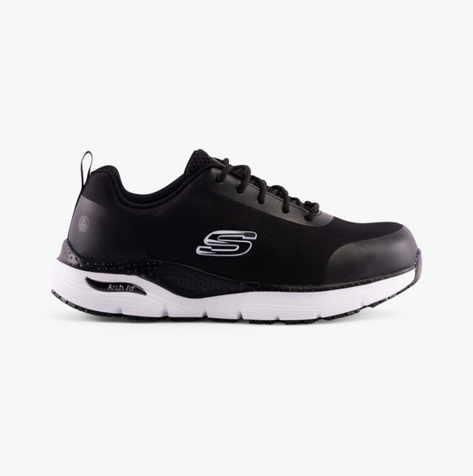 Skechers Work 200086EC/BKW ARCH FIT SR - RINGSTAP Mens Safety Trainers Black/White