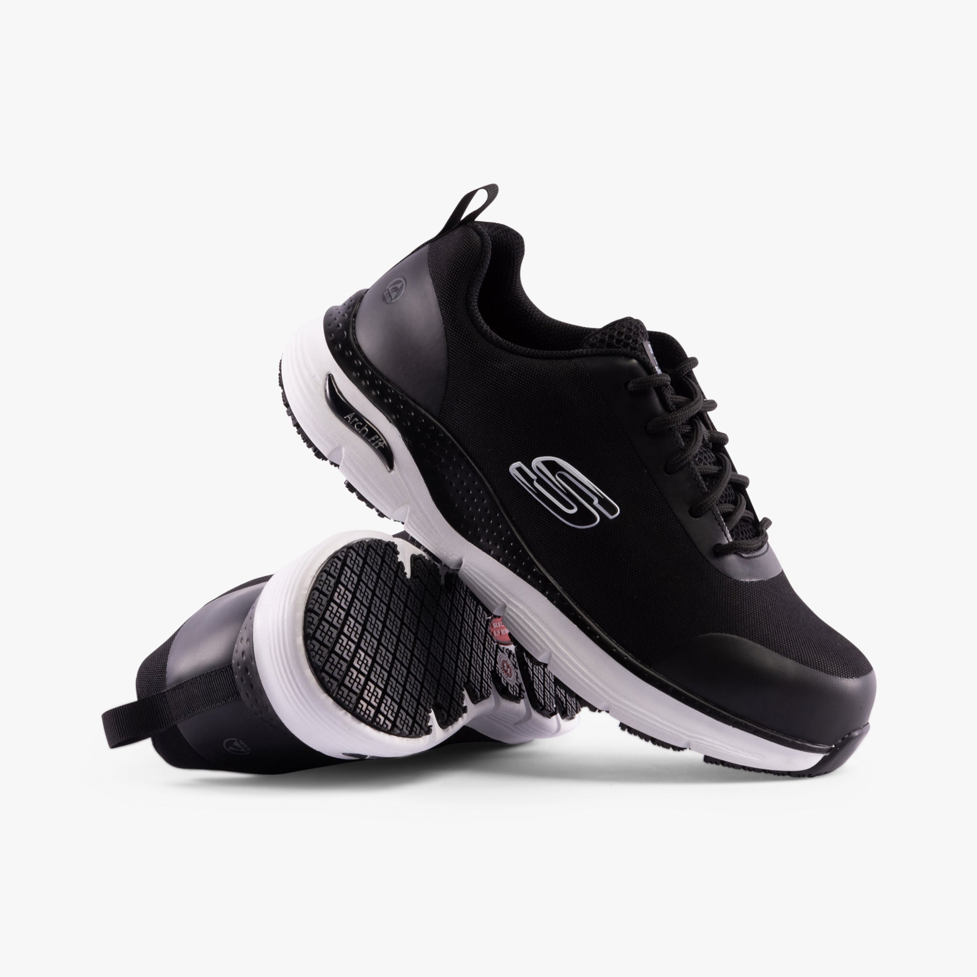 Skechers Work 200086EC ARCH FIT SR - RINGSTAP Mens Safety Trainers Black/White