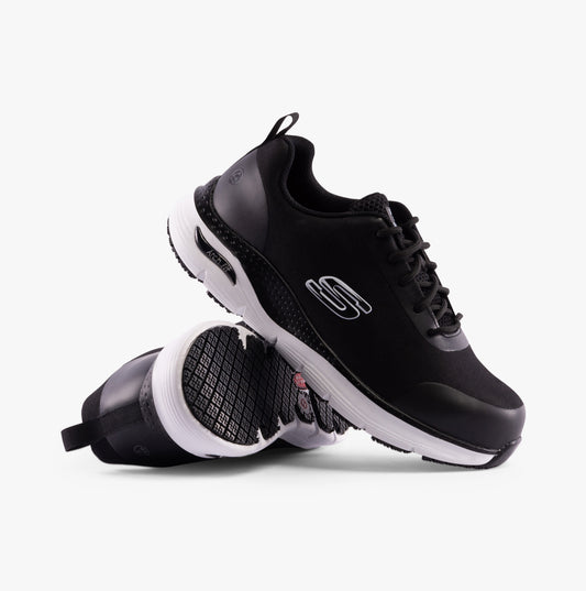 Skechers Work 200086EC/BKW ARCH FIT SR - RINGSTAP Mens Safety Trainers Black/White