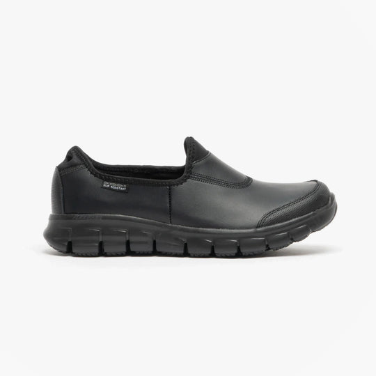Skechers Work 76536EC Sure Track SR Womens Slip Resistant Work Trainers Black