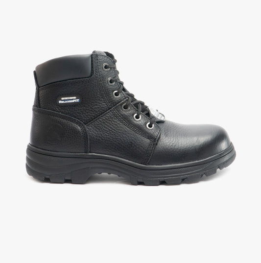 Skechers Work 77009EC/BLK RELAXED FIT - WORKSHIRE ST Mens Leather Safety Boots Black