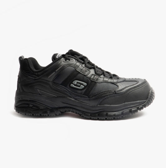 Skechers Work 77013EC/BLK RELAXED FIT: SOFT STRIDE - GRINNEL Mens Safety Trainers Black