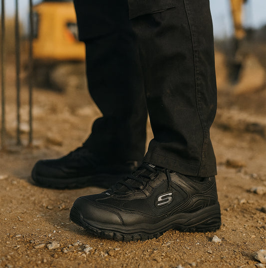 Skechers Work SOFT STRIDE-GRINNEL Mens Safety Trainers Black
