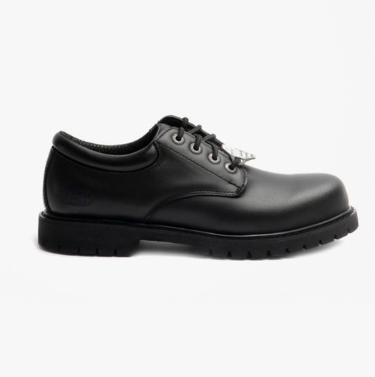 Skechers Work 77041EC/BLK RELAXED FIT: COTTONWOOD - ELKS SR Mens Leather Anti-Slip Shoes Black