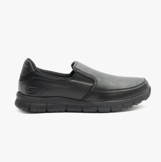 Skechers Work 77157EC/BLK RELAXED FIT - NAMPA GROTON Mens Slip On Shoes Black