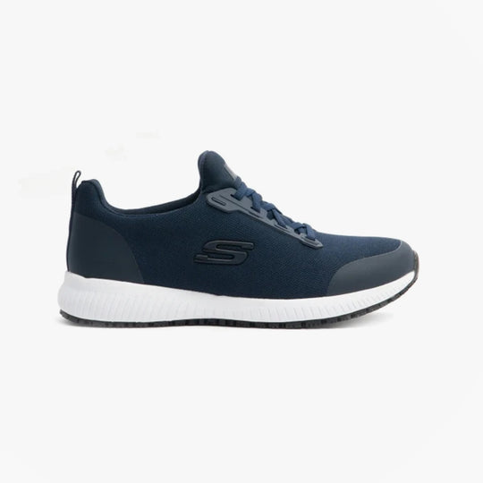 Skechers Work 77222EC Squad SR Womens Slip Resistant Work Trainers Navy