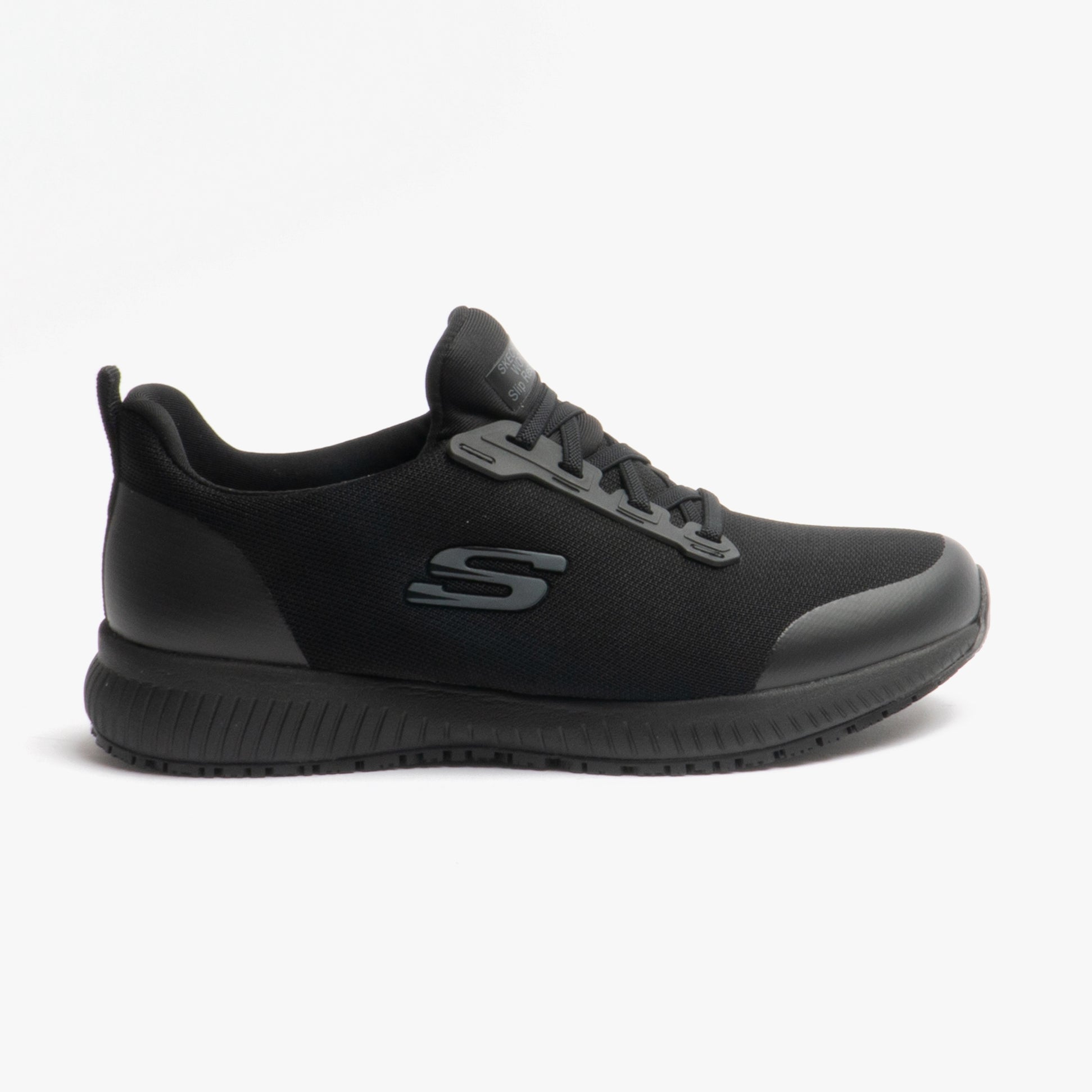 Skechers Work 77222WEC SQUAD WIDE FIT SR Womens Occupational Trainers Black