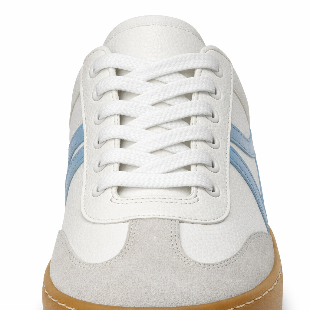 Cipriata REDA Womens Casual Trainers White Grain/Sky Blue
