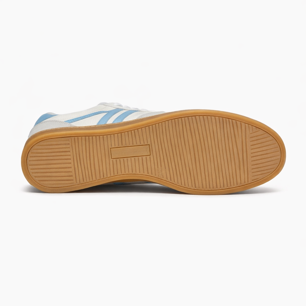 Cipriata REDA Womens Casual Trainers White Grain/Sky Blue
