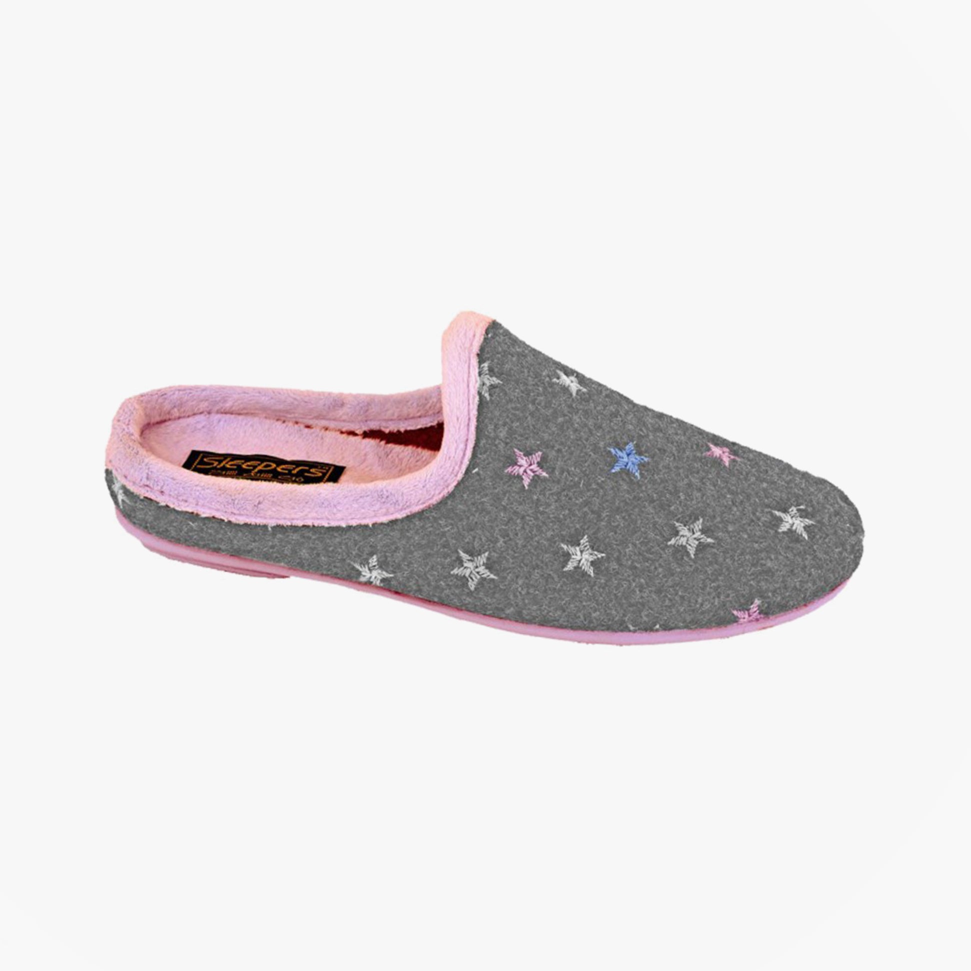 Sleepers ELLIE Womens Mules Slippers Grey/Pink