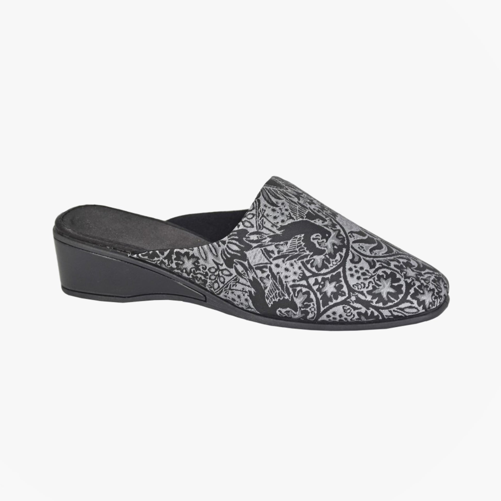 Sleepers PRIYA Womens Mules Slippers Black/Silver