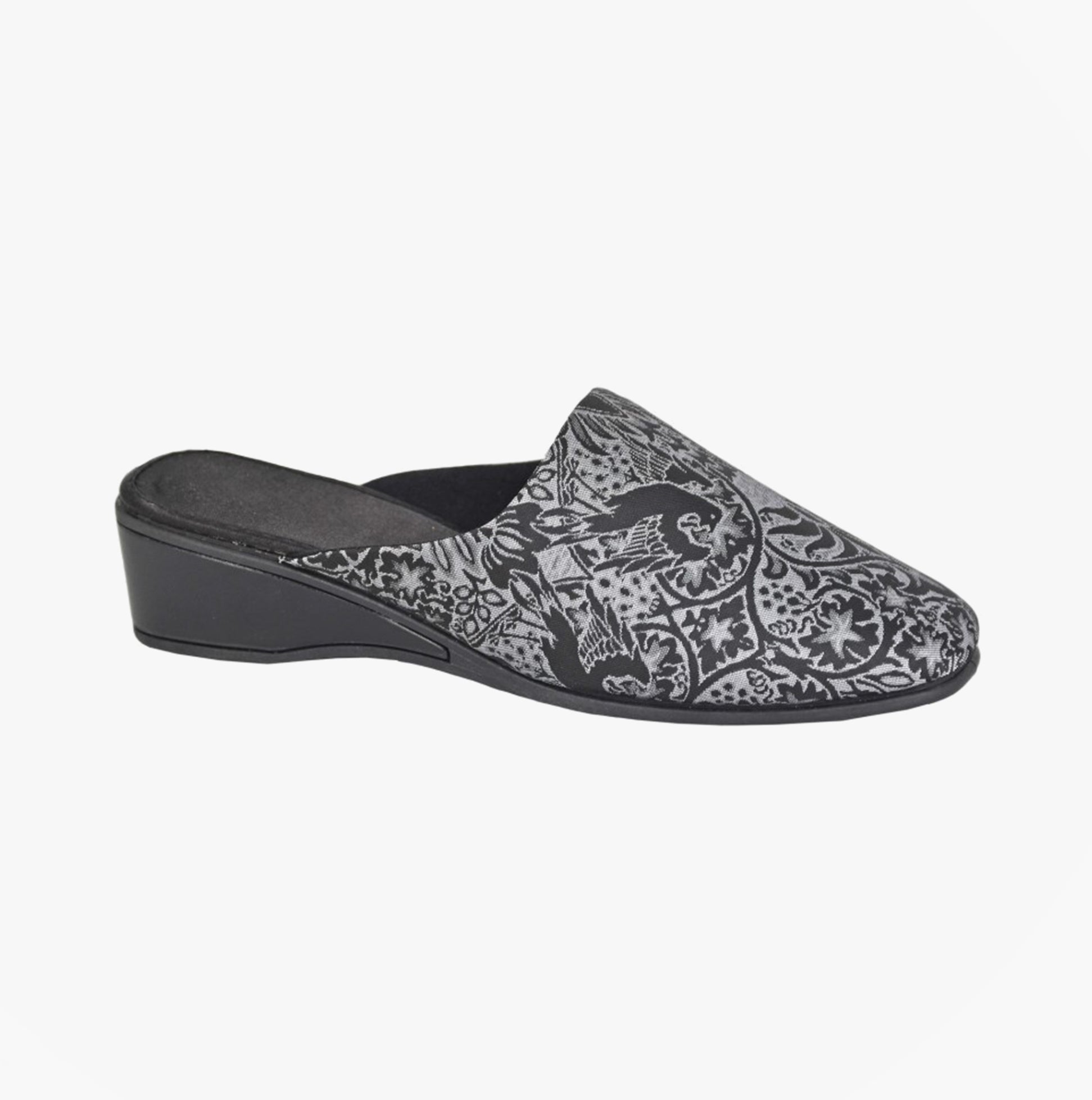 Sleepers PRIYA Womens Mules Slippers Black/Silver