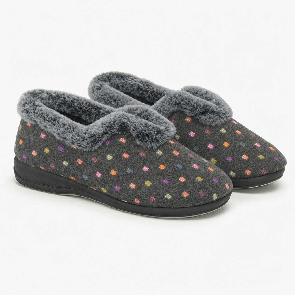 Sleepers NANCY Womens Full Slippers Grey