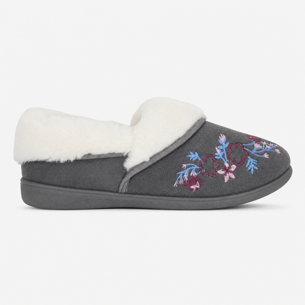 Sleepers CLARE Womens Full Slippers Grey