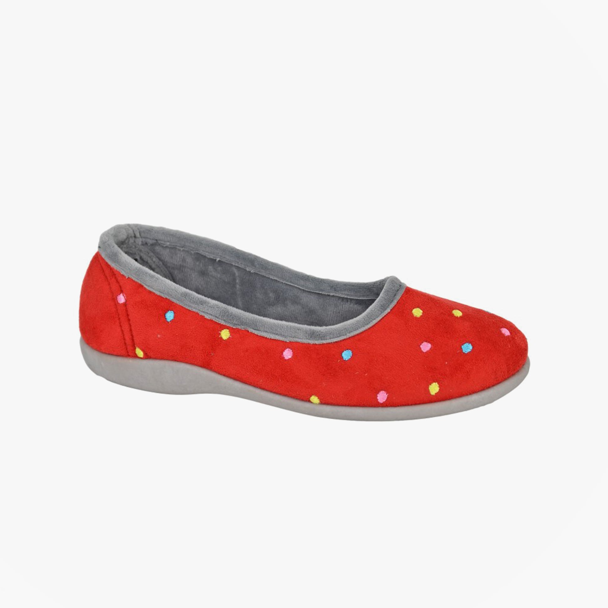 Sleepers ISLA Womens Full Slippers Slippers Red/Grey