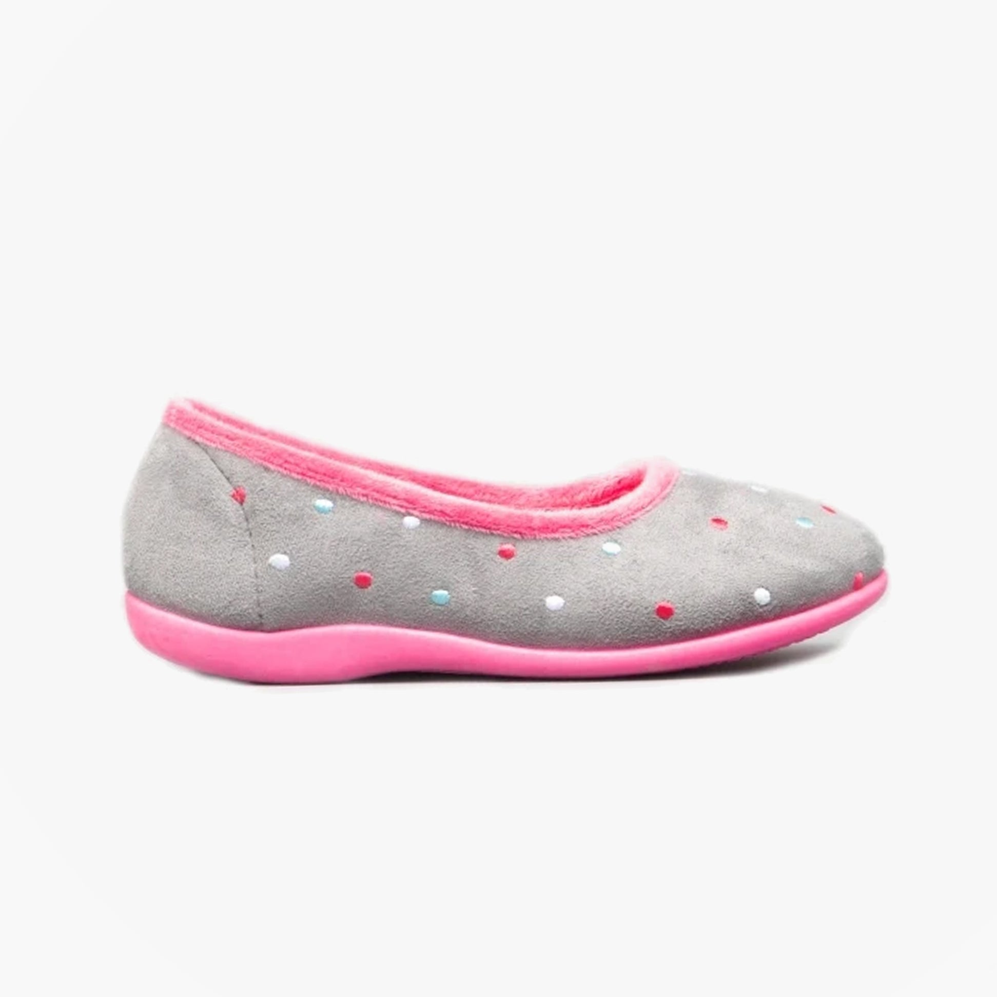 Sleepers ISLA Womens Full Slippers Grey/Fuchsia