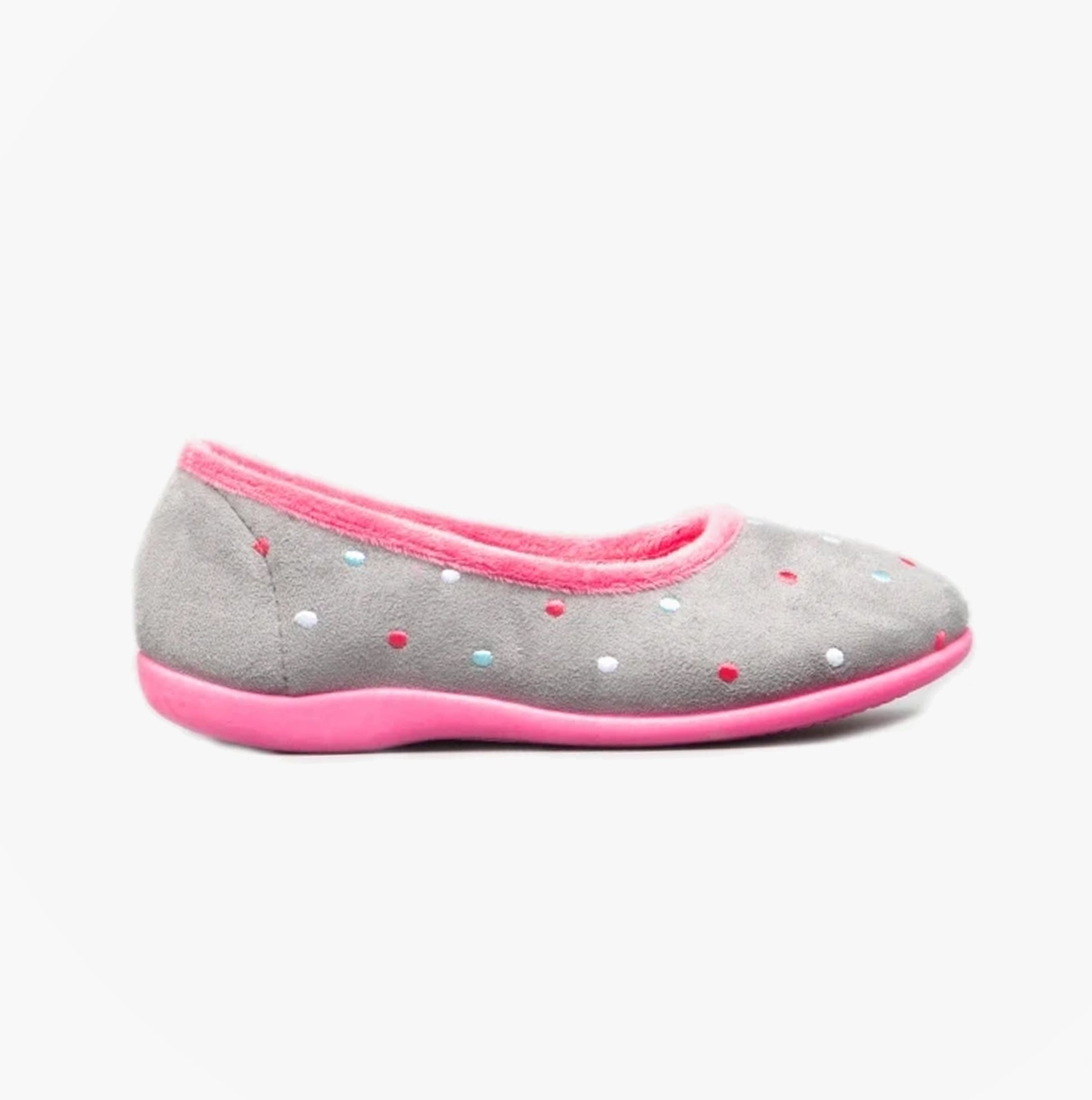 Sleepers ISLA Womens Full Slippers Grey/Fuchsia