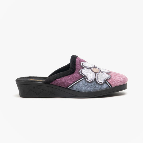 Sleepers KIMBERLY Womens Mule Slippers Black Multi