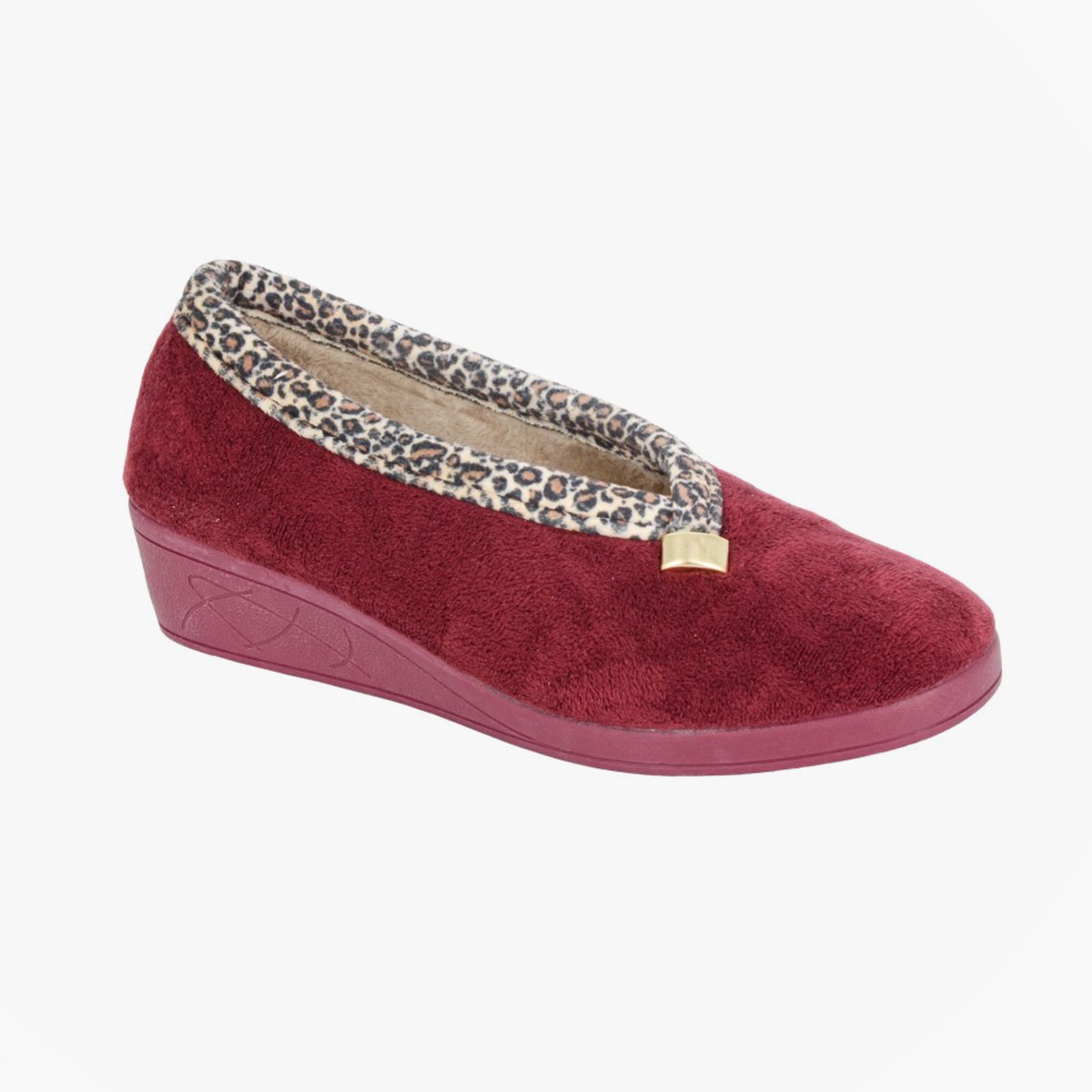 Sleepers DAWN Womens Full Slippers Slippers Burgundy/Ocelot
