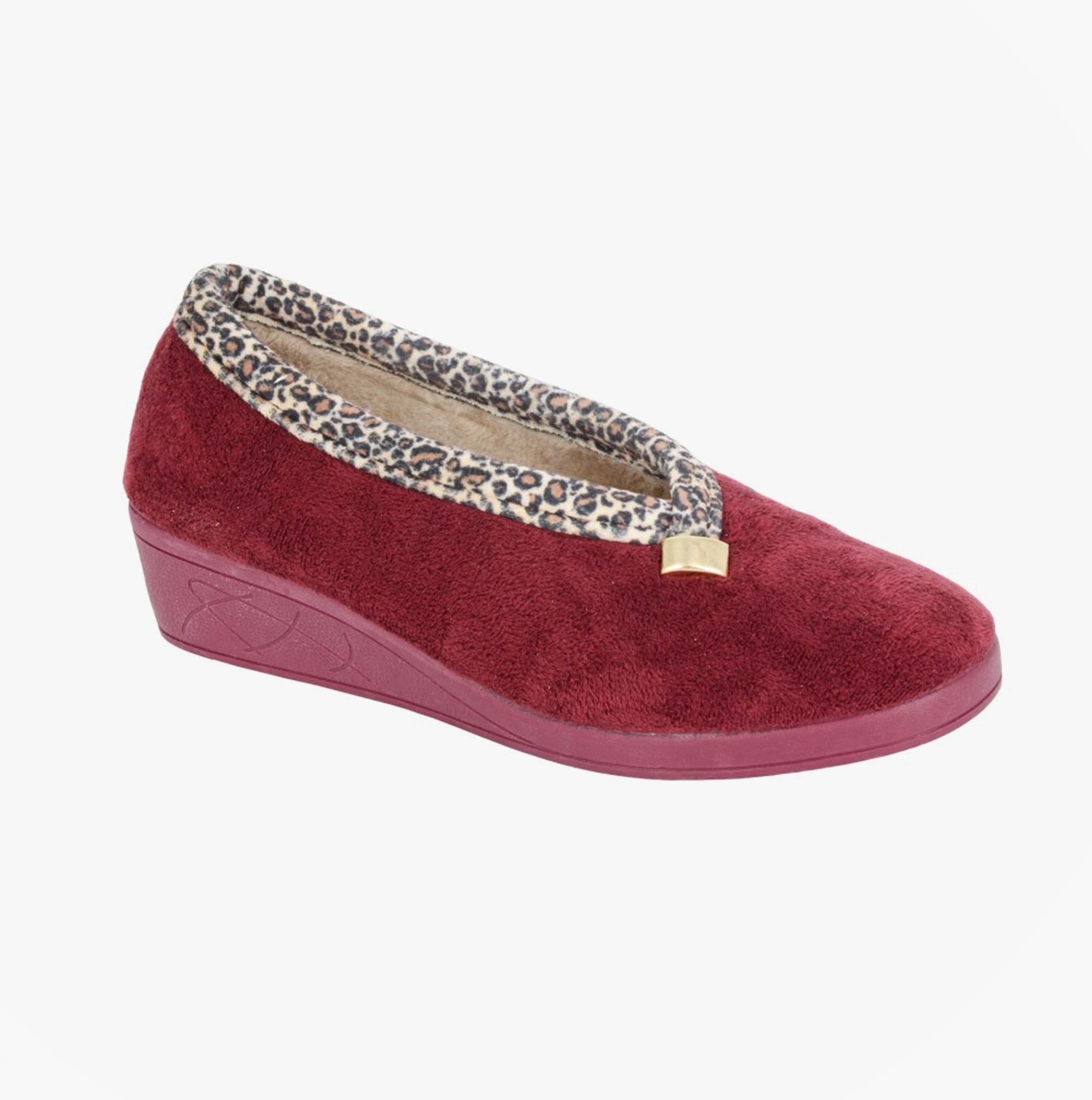 Sleepers DAWN Womens Full Slippers Slippers Burgundy/Ocelot
