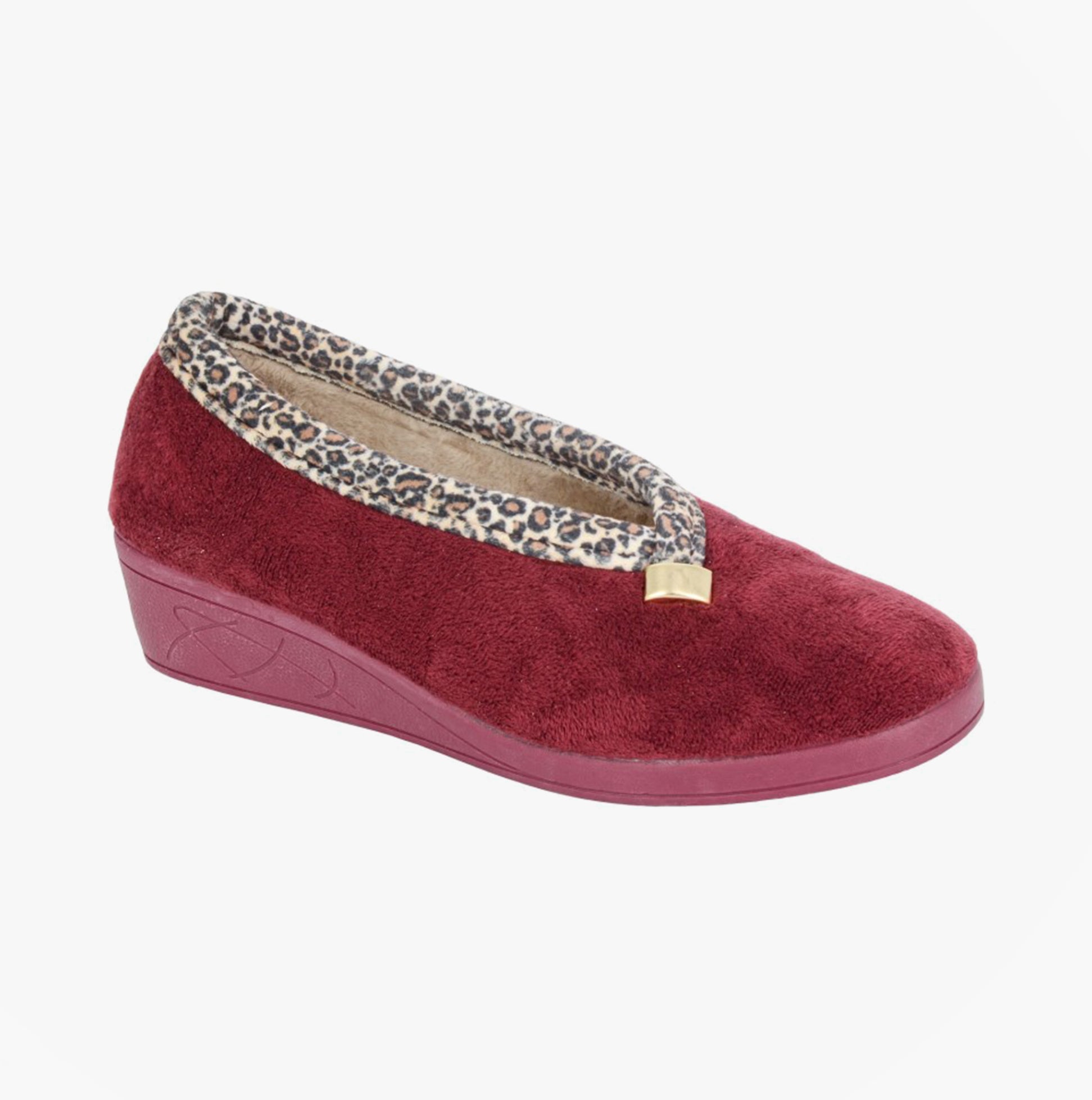 Sleepers DAWN Womens Full Slippers Slippers Burgundy/Ocelot