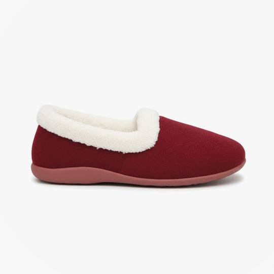 Sleepers SANDIE Womens Collared Full Slippers Wine