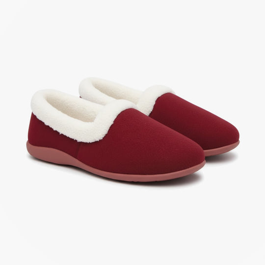 Sleepers SANDIE Womens Collared Full Slippers Wine