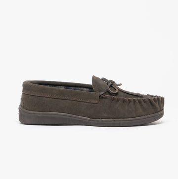 Sleepers ADIE Mens Moccasin Slippers Brown
