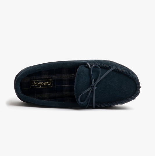 Sleepers Mens Slippers Navy Blue