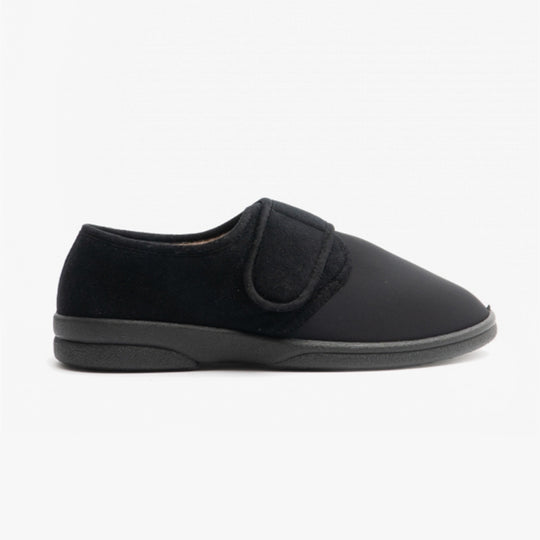 Sleepers ARTHUR Mens Super Wide Full Slippers Black