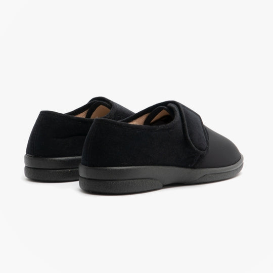 Sleepers ARTHUR Mens Super Wide Full Slippers Black