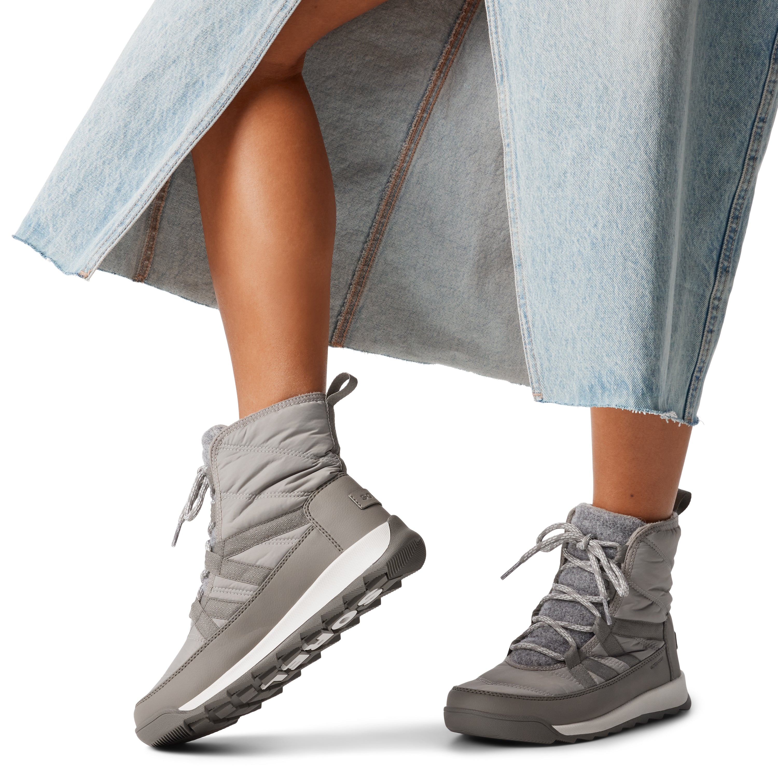 Sorel WHITNEY II PLUS LACE Womens Winter Boots Grey