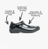 Start-Rite LEAP FROG Girls Leather T-Bar School School Shoes Patent Black