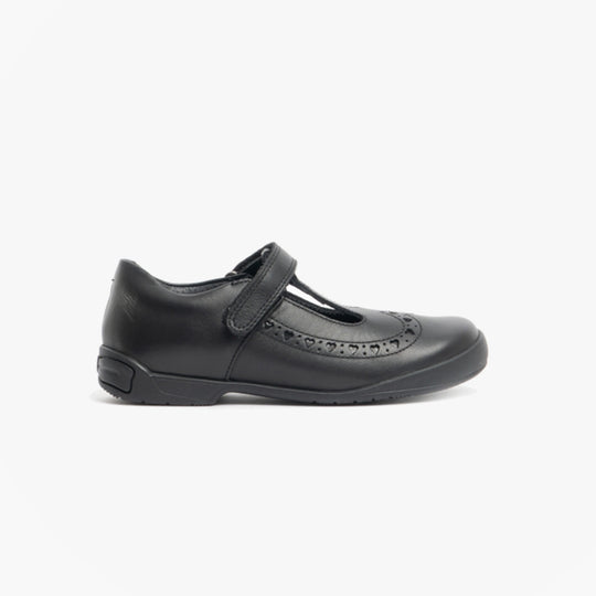 Start-Rite LEAP FROG Girls Leather T-Bar School Shoes Black