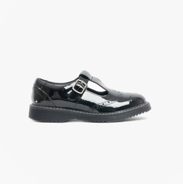 Start-Rite IMAGINE Girls Leather T-Bar School Shoes Patent Black